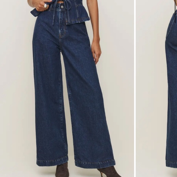 Reformation Denim - Reformation x Kacey Musgraves Austin Ultrahigh Waist Wide Leg Jeans